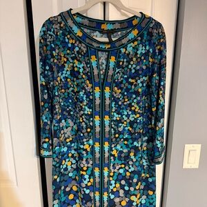 BCBGMAXAZRIA Y2K Polka Dot Print Mini Shift Dress